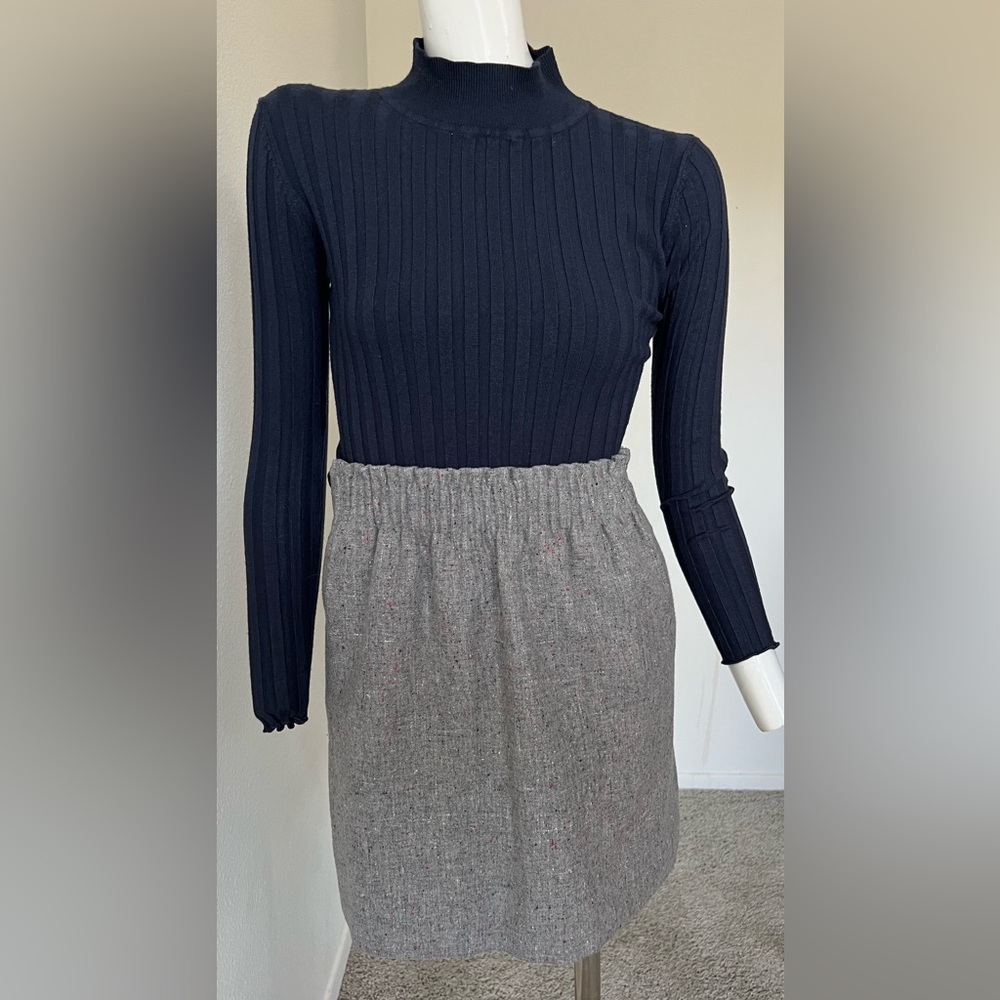 BUNDLE 2 J Crew SKIRTS Striped Nautical AND gray Wool Blend-00 - Picture 9 of 16